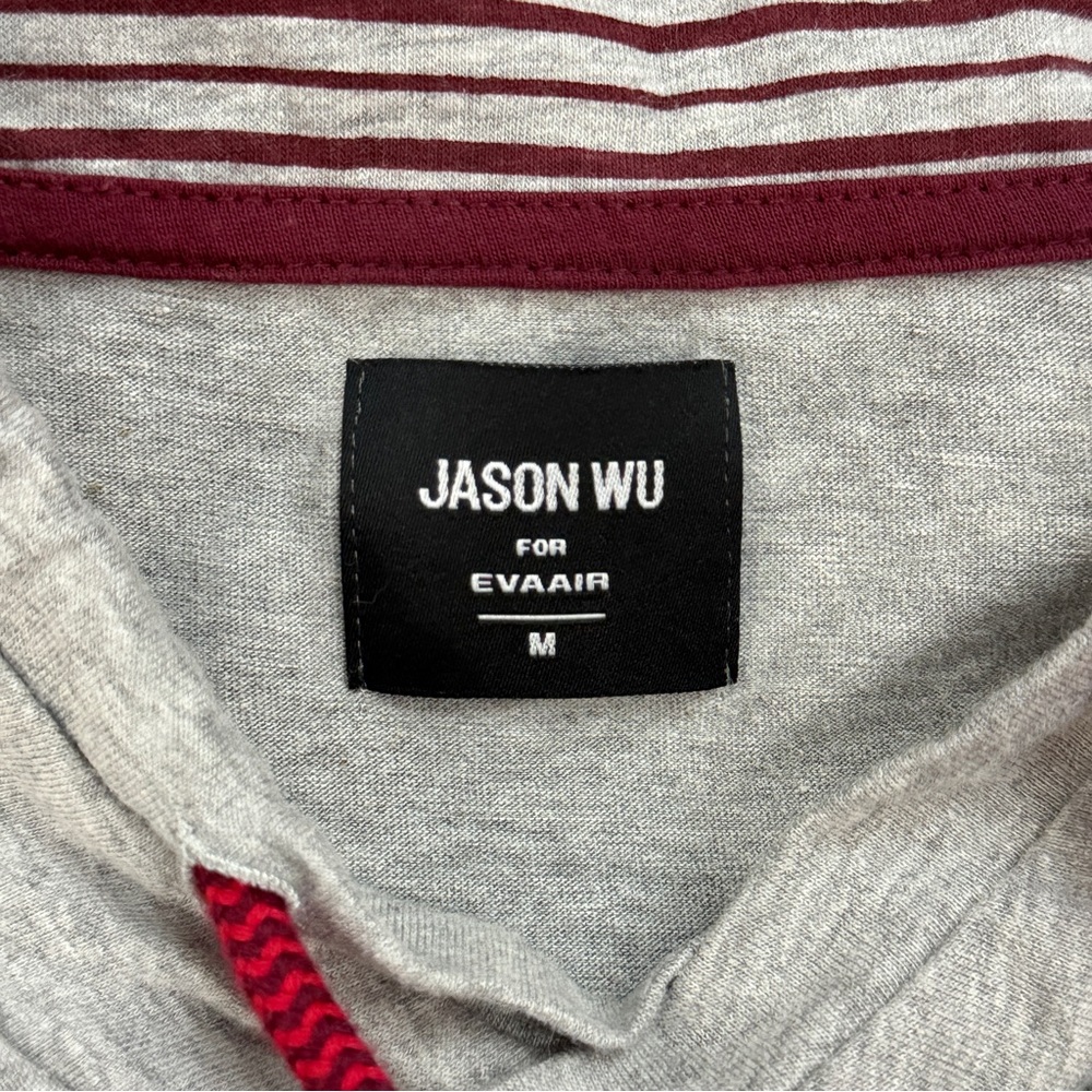 Jason wu for Eva air women's mock neck hi low gray long sleeve Top Sz M Athletic - Picture 5 of 7